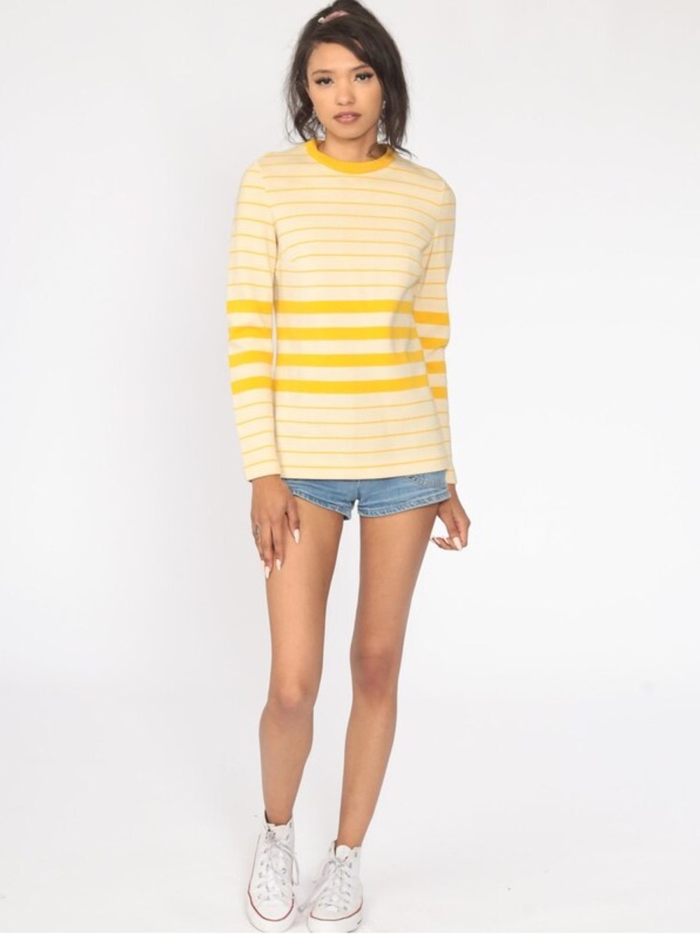 Vintage 70s Striped Wool Blend Sweater - NSF